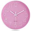 Lafocuse 30cm Orologio da Parete Rosa Ragazze, Moderno Silenzioso Numeri 3D Facile da Leggere, Orologio da Muro senza Ticchettio per Cucina,Soggiorno,Camera da Letto,Bambini