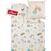 s.Oliver Unicorn Rainbow Bedding 100x135cm - Biancheria da letto per bambini 100% cotone, macosatin, set di biancheria da letto 100x135 cm e cuscino 40x60 cm, chiusura con zip