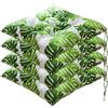 LUYAJYI Set di 4 Cuscini per Sedile da Pranzo Cuscino per Sedia con Lacci Cuscino per Sedile in Cotone Imbottito Cuscini per Sedili Quadrati per Cucina Pranzo Giardino Ufficio Auto (Foglia Verde)