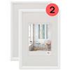 walther designCornice per quadri bianca 15 x 20 cm confezione doppia, cornice in plastica Trendstyle KP520WD