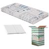 EVERGREENWEB MATERASSI & BEDS EVERGREENWEB Materasso Lettino o Culla per Bambini 60x120 cm Alto 12cm + Cuscino ANTISOFFOCO su Misura Gratis con Fodera in Cotone Naturale, Rivestimento Sfoderabile Blu Anallergico Lavabile