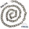 PIMAR 100 MT. CATENA CALIBRATA ACCIAIO INOX 316 Ø 6 MM. PER SALPA ANCORA BARCA GOMMONE