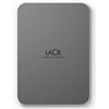LaCie Unità disco portatile esterna LaCie Mobile Drive da 4 TB - Argento lunare, USB-C 3.2, per PC e Mac, riciclata post consumo, con piano Tutte le applicazioni di Adobe e servizi Rescue (STLP4000400)