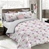 Italian Bed Linen Set Copripiumino Fantasy, Lavorato in Italia - Parure Copri Piumino - Sacco Piumone 200x200 cm con Patella e federa Cuscino, Piazza e Mezza, Morfeo