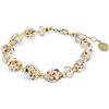 Venetiaurum - Bracciale con Pietre in Vetro Originale di Murano e Argento 925 - Gioiello Made In Italy Certificato