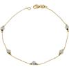 Gioielleria Lucchese Oro Bracciale Donna Oro Giallo Bianco GL101174