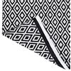 RAJRANG Tappeto in cotone bianco e nero 86x53 cm Tappeto reversibile in tessuto geometrico a rombi Ingresso per camera da letto Cucina