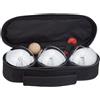 SPORTSIDE - Borsa per 3 Bocce da Petanque - Gioco di Abilità all'Aperto - Gioco di Bocce - Tripletta - 040021 - Metallo - Acciaio - 22 cm - Articolo Sportivo.