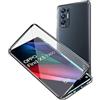 CHENYING Custodia per OPPO Find X3 Neo/Reno 5 Pro+ Cover Adsorbimento Magnetica Metal Case 360 Gradi Protezione Cover [Integrato Pellicola Protettiva Obiettivo Fotocamera] Trasparente Vetro Temperato Cover