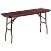 Flash Furniture Floyd Tavolo da allenamento pieghevole in laminato di mogano ad alta pressione, 1,5 m, 45,7 cm (larghezza) x 152,4 cm (profondità) x 76,2 cm (altezza)