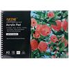 ARTME Blocco Acrilico A3 x 12 Fogli / 400g Extra Pesante/Pressato A Freddo/Senza Acidi, Supporti Bagnati E Asciutti - Blocco Da Disegno Di Qualità Premium Pittura Acrilica E Guazzo (A3 x 1)