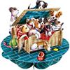 SANTORO Pirouette, biglietto di auguri pop-up 3D, con cuccioli in un cesto, biglietto di compleanno per lei, lui, bambini, figlia, figlio, nuovo cucciolo