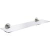 GROHE Start QuickFix, Mensola in vetro con supporti satinati metallo e vetro, fissaggio nascosto, viti e tasselli inclusi, montaggio facile con GROHE QuickGlue, dimensioni 530 mm, 41202DC0