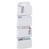 Relaxdays Portaoggetti da Parete, 4 Scomparti, Organizer da Porta con Ganci, Salvaspazio per Bagno e Ufficio, Bianco