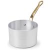 Baldassare Agnelli Pentole Agnelli, ALMA10510, Casseruolino Alto a Servire con Manico in Ottone, Alluminio, Argento