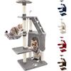 Beltom® TIRAGRAFFI PER GATTO 120 CM GIOCO PARCO GIOCHI CUCCIA GATTI GRAFFIATOIO SISAL ALBERO CUCCE TIRA GRAFFIO PALESTRA - Grigio