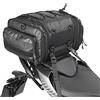 Rhinowalk Borsa posteriore per moto Impermeabile per tutte le condizioni atmosferiche/Bauletto/Borsa per bagagli con cinturino Sissy Bar 19-26L Nero