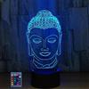 HPBN8 Ltd 3D Buddha Night Light Lamp 7/16 Cambiamento di Colore LED 3D Lampada USB Power Telecomando Decor Decorazioni di Natale Regalo di San Valentino Regalo di Compleanno