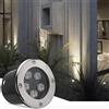 Partenopea® Faretto a led segnapasso calpestabile da esterno viali sentieri giardino IP65 da incasso a terra (5W luce bianca fredda 6500K)