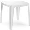 ProGarden Tavolino da Giardino Esterno Quadrato in Resina 75x75 cm colore Bianco - 90955