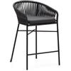 La Forma Sgabello Yanet in corda nera altezza 65 cm