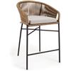 La Forma Sgabello Yanet in corda beige altezza 65 cm