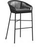La Forma Sgabello Yanet in corda nera altezza 80 cm