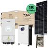 Kit fotovoltaico da 6,15 kW composto da Inverter Ibrido e pacco bat