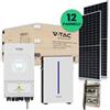 V-TAC SOLAR KIT FOTOVOLTAICO MONOFASE 4920W INVERTER DEYE V-TAC 5KW ACCUMULO 6,14KW VT-410KIT-LEDKIT410-5-6-GREY