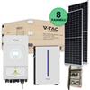 V-TAC SOLAR KIT FOTOVOLTAICO MONOFASE 3280W INVERTER DEYE V-TAC 3,6KW ACCUMULO 6,14KW VT-410KIT-LEDKIT410-3,6-6-GREY