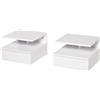 HOMCOM Set da 2 Comodini Moderni Sospesi per Camera da Letto con Cassetto e Mensola Superiore in Legno 35x32x22.5cm, Bianco|Aosom