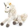 Steiff 015045 - Starly l'Unicorno Penzolante in Morbido Peluche, 35 cm, Bianco