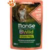 Monge Cat Bwild Grain Free Adult Sterilizzato Bocconcini Salmone - 85 Grammi