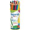 GIOTTO Pastelli colorati Mega - esagonale - diametro mina 5,5 mm - colori assortiti - Giotto - conf. 24 pezzi (unità vendita 1 pz.)