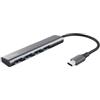 TRUST Hub Halyx - 4 porte - da USB-C a USB-A 3.2 Gen1 - alluminio - grigio - Trust (unità vendita 1 pz.)