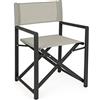 KONTE.DESIGN Set di 2 Poltroncine TAYLOR Antracite Pieghevoli