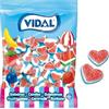 VIDAL DOLCE CUORE ZUCCHERATO 1.6KG 250pz caramelle gommose a forma di cuore tricolore azzurro bianco e rosso circa 250pz