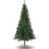 BATHWA Albero di Natale artificiale 2.1m con supporto in metallo, 800 punte, facile da montare, decorazione natalizia per ufficio, soggiorno e cucina