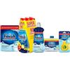 Finish Kit Lavastoviglie; Finish Powergel Detersivo Lavastoviglie Lemon 90 Lavaggi, Brillantante Lemon 500ml, Curalavastoviglie Lemon 250ml, Cristalli di Sale 1kg, Deodorante