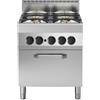 Amica 57GGH4.23ZPP(W) 55535 Cucina da accosto 85 x 50 - 4 fuochi gas + 1  forno elettrico - bianco