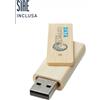 Chiavetta USB in bamboo personalizzata Rotate 8 GB personalizzate o neutre