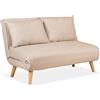 EvergreenWeb Poltrona Letto trasformabile, Divanetto clic clac Due posti | Foldy Beige