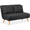 EvergreenWeb Poltrona Letto trasformabile, Divanetto clic clac Due posti | Foldy Grigio scuro