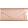 UShopUK Pochette in finta pelle tinta unita per matrimonio, ballo di fine anno, festa, borsa a mano, Oro rosa, medium
