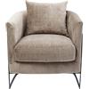 Kare Design poltrona La Vida, beige, rivestimento in velluto, cuscino di schienale libero, poltrona cocktail, mobili imbottiti, moderno, 80x76x74 cm (H/W/D)