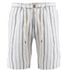 Alley Docks 963 Bermuda Rigato Misto Lino Con Laccio