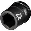 Draper Expert 28719 - Bussola a impatto Hi-Torq a 6 punti, attacco quadro da 3/4, 27 mm, blu