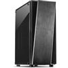 INTER-TECH Case Inter-Tech T-11 TELEVEN Nero Midi Tower Pannello Laterale In Vetro Acrilico