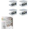 AWEN Clip regolabile della mensola del supporto del morsetto di vetro per 6-10mm di spessore - 4pcs