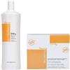 FANOLA Kit Fanola Nourishing ristrutturante shampoo 1000 ml + lozione senza risciacquo 12 fiale